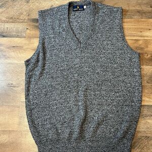 Vintage V-Neck Sweater Vest in Gray by Robert Bruce